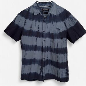 Westy Men’s button down blue tie dye
Size M